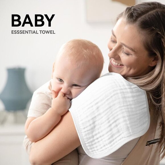 Synrroe Muslin Burp Cloths 4 Pack Absorbent and Soft - New - Picture 9 of 9